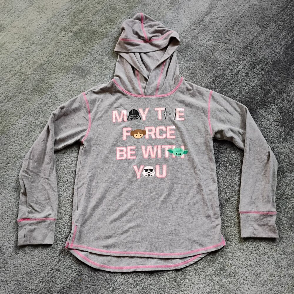 Star Wars May The Force Be With You Pullover Hoodie Girls XL